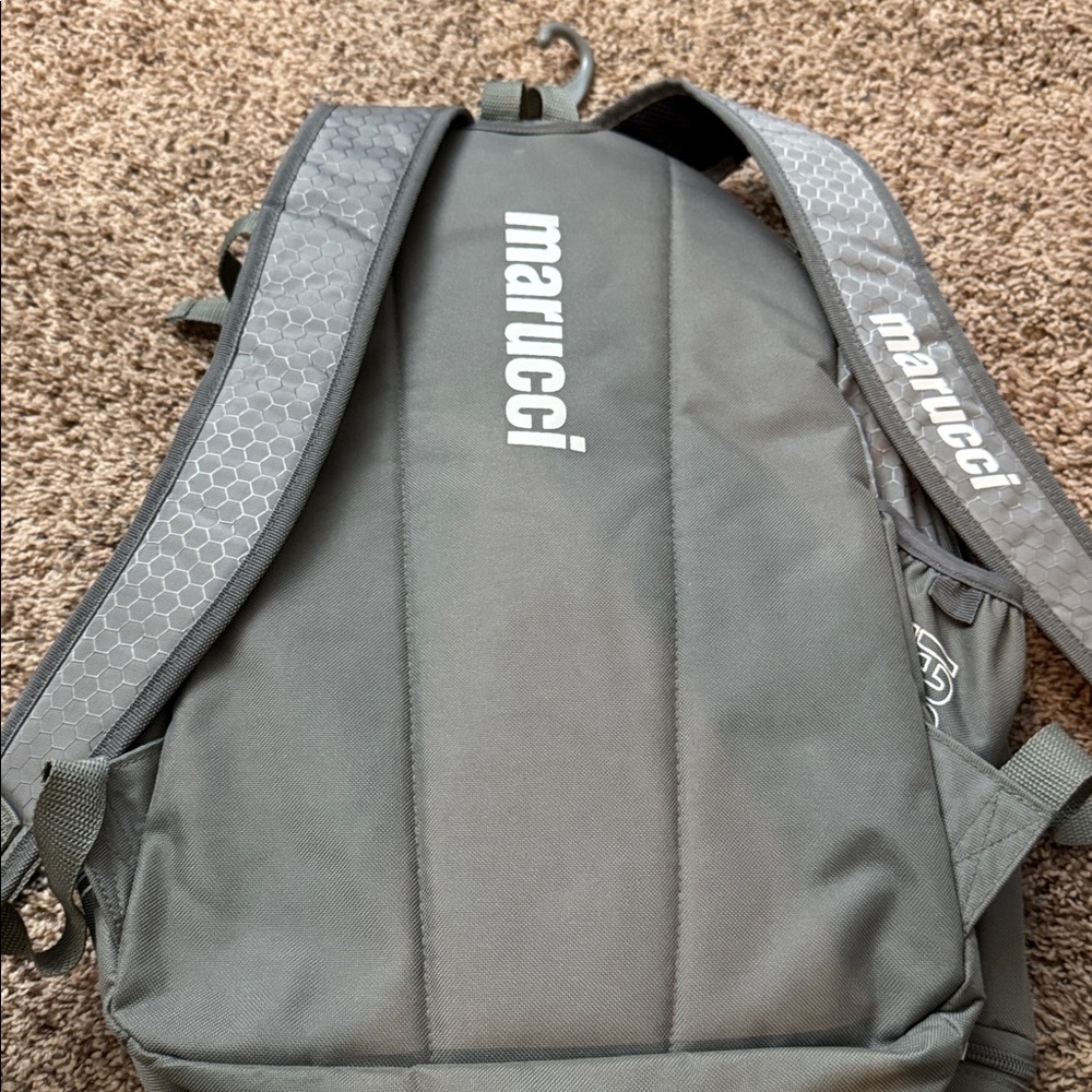 Marucci Gray Hex-Pattern Backpack - Picture 2 of 4
